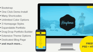 Heylone v2.2 One Page Parallax WordPress Theme
