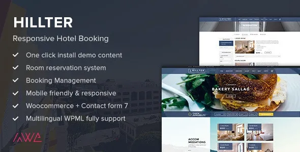 Hillter (v3.0.7) Responsive Hotel Booking for WordPress