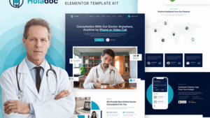 Holadoc – Online Doctor Consultation Elementor Template Kit