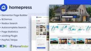 HomePress (v1.3.11) Real Estate WordPress Theme