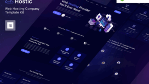 Hostic – Web Hosting Company Elementor Template Kit