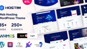 Hostim v4.4.0 Web Hosting WordPress Theme with WHMCS