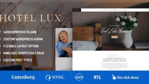 Hotel Lux (v1.3.3) Resort & SPA WordPress Theme