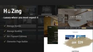 Hozing (v1.2.9) Hotel Booking WordPress Theme