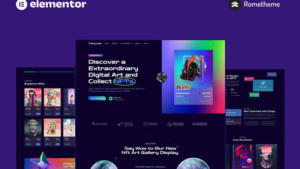 IMAGINE - Creative NFT Portfolio Elementor Pro Full Site Template Kit