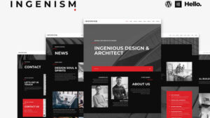 INGENISM - Architectural Design Agency Elementor Template Kit
