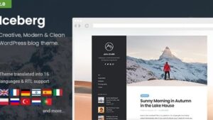 Iceberg (v2.2.1) Simple & Minimal Personal WordPress Blog Theme