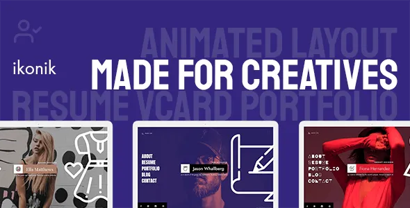 Ikonik v1.3.8 Resume vCard WordPress Theme
