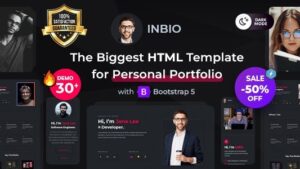 InBio One Page Personal Portfolio Template v1.2.2