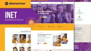 Inet - Broadband & Internet Service Provider Elementor Pro Template Kit