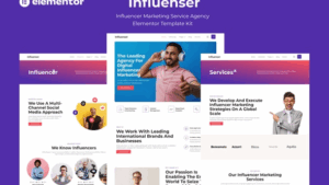 Influenser - Influencer Marketing Services Agency Elementor Template Kit