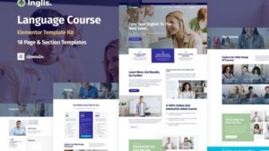 Inglis - Language Course WordPress Elementor Template Kit