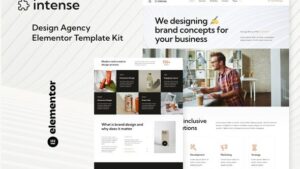 Intense - Creative Digital Agency Services Elementor Template Kit