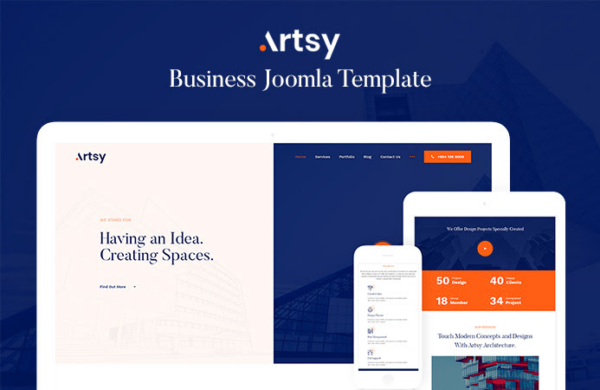 JA Artsy v2.0.2 Joomla template for architecture and interior design