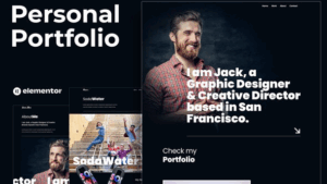 Jack.Dir - Personal Design Portfolio Elementor Template Kit