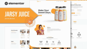 Jarsy Juice - Drink Brand Elementor Template Kit