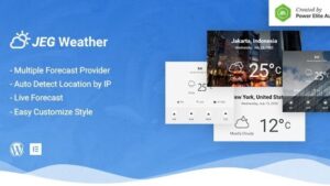 Jeg Weather Forecast v1.0.5 WordPress Plugin - Add Ons for Elementor and WPBakery Page Builder