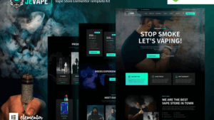 Jevape – Vape Community & Store Elementor Template Kit
