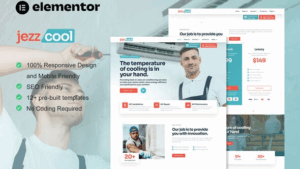 JezzCool - AC Repair Services Elementor Pro Template Kit