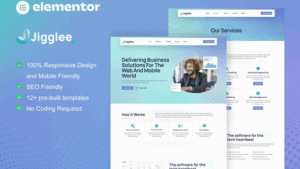 Jigglee - Tech Startup Business Elementor Template Kit [Active]