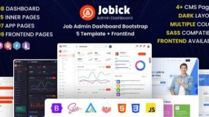 Jobick (v5.0) Job Admin Dashboard Bootstrap 5 Template + FrontEnd