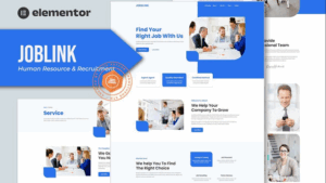 Jobslink – Human Resource & Recruitment Agency Elementor Template Kit