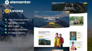 Kanawa - Modern Travel Blog Elementor Template Kit