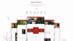 Kate & Steve - Wedding Invitation Elementor Template Kit
