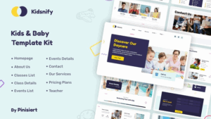 Kidsnify - Kindergarten & Preschool Elementor Template Kit