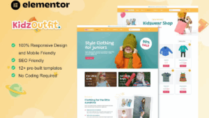 KidzOutfit - WooCommerce Kids Fashion Shop Elementor Template Kit
