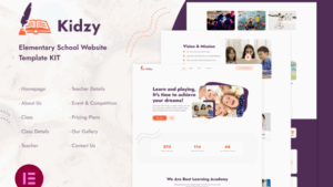 Kidzy | Elementary School Elementor Template Kit