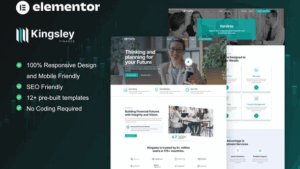Kingsley - Finance & Investment Elementor Template Kit