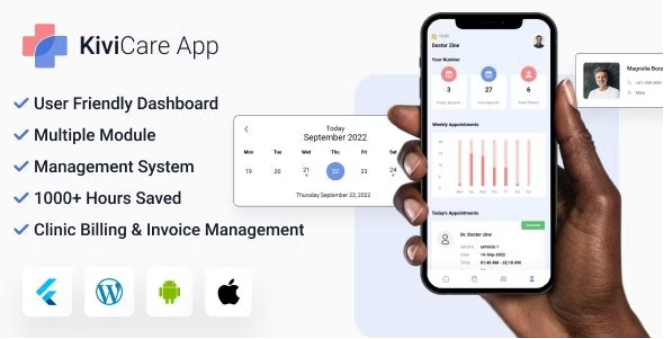 KiviCare Flutter App v9.4.0 clinic and patient management system