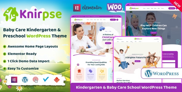 Knirpse v1.6.7 Kindergarten & Baby Care WordPress Theme