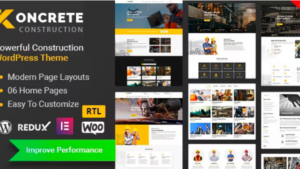 Koncrete (v2.1.2) Construction Building WordPress Theme