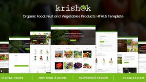 Krishok v1.0 Organic Food, Fruit and Vegetables Products HTML5 Template