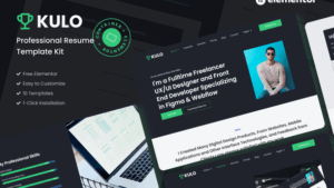 Kulo - Professional Resume Elementor Template Kit