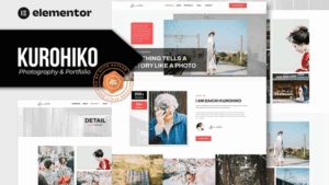 Kurohiko - Photography & Portfolio Elementor Template Kit