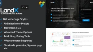 LandX (v3.2.1) Multi-Purpose Landing WordPress Theme