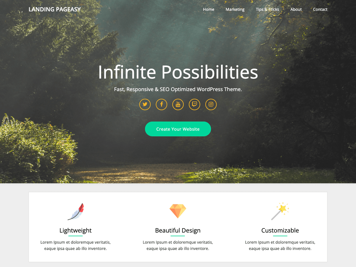 Landing Pageasy v116.8 Superb Themes