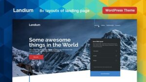 Landium (v2.3.5) WordPress App Landing Page Theme