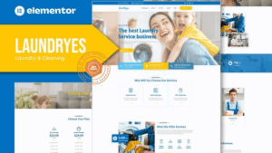Laundryes - Laundry & Cleaning Elementor Template Kit