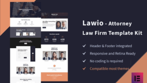 Lawio - Attorney Law Firm Elementor Template Kit
