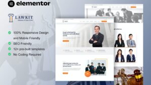 Lawkit - Attorney Law Firm Elementor Template Kit