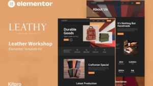 Leathy - Leather Workshop Elementor Template Kit