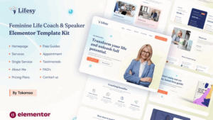 Lifesy - Feminine Life Coach & Speaker Elementor Template Kit