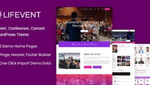 Lifevent v1.2.0 Conference WordPress Theme