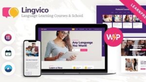 Lingvico (v1.0.13) Language Center & Training Courses WordPress Theme [Activated]