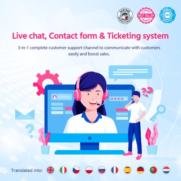 Live Chat, Contact form and Ticketing System v2.6.1 PrestaShop