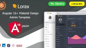 Lorax (18 June 2025)  - Angular 15 + Material Design Admin Template
